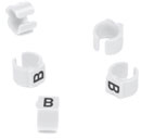 CABLE MARKERS PS15BW.B Retrofit, black on white, loose, bagged, (pack of 50)
