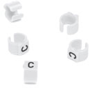 CABLE MARKERS PS15BW.C Retrofit, black on white, loose, bagged, (pack of 50)