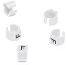 CABLE MARKERS PS15BW.F Retrofit, black on white, loose, bagged, (pack of 50)