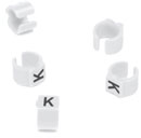 CABLE MARKERS PS15BW.K Retrofit, black on white, loose, bagged, (pack of 50)