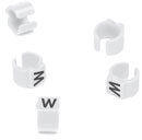 CABLE MARKERS PS15BW.W Retrofit, black on white, loose, bagged, (pack of 50)