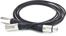CANFORD CABLE 3FXX-2x3MXX-HSTRM, 1.5m, Y-lead, Black