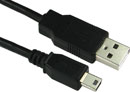 USB CABLE 2.0, Type A male - Type B-mini 5-pole male, 1 metre