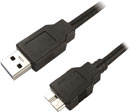 USB CABLE 3.0, Type A male - Type B-micro male, 2 metre, black