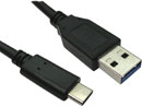 USB CABLE 3.1, Type A male - Type C male, 0.5 metre, black