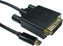 USB CABLE Type C male - VGA male, 2 metres, black