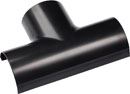 D-LINE FLET5025B 1/2-ROUND CLIP-OVER EQUAL TEE, For 50 x 25mm trunking, black