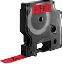 DYMO 45017 LABEL TAPE 12mm Red tape, black print