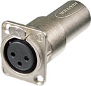 NEUTRIK NA3FDM XLR Feed-through panel adapter, female to male