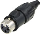 NEUTRIK NC3FX-TOP XLR Female cable connector, gold-plated contacts, true outdoor protection