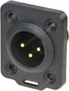 NEUTRIK NC3MDX-TOP XLR Male panel, true outdoor protection