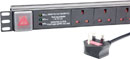 CANFORD PDU Economy, 1U horizontal, 6-way, UK, surge protected