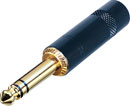 REAN NYS228BG JACK PLUG Stereo, black shell, gold contacts