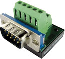 BTX CD-SLIM9M D-SUB 9 pin male, panel mount, screw terminal