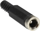 DC CONNECTOR Male cable, 2.5mm, 10mm shaft