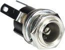 DC CONNECTOR Male panel, 2.1mm, 10mm shaft