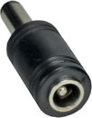 DC CONNECTOR ADAPTER 2.1mm 10mm male (socket) to 2.5mm 10mm female (plug)