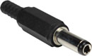 DC CONNECTOR Female cable, 2.5mm, 14mm shaft
