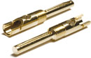 4mm PLUG Gold, solder and screw termination