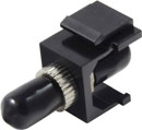 TUK KEYSTONE FIBRE COUPLER ST to ST, multi mode, simplex, black/black