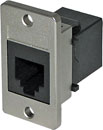 TUK PANEL MOUNT KEYSTONE COUPLER RJ12 6P6C female to female, black