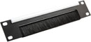 CANFORD RACKBRUSH Cable access brush strip 1U, half width, with lacing bar and desi strip, black