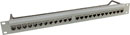 CANFORD CAT6A RJ45 PRO PATCH PANEL 1U 1x24 FEEDTHROUGH, Screened, grey