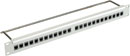 CANFORD CAT6 RJ45 PRO PATCH PANEL 1U 1x24 FEEDTHROUGH, unscreened, grey