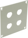 CANFORD UNIVERSAL MODULAR CONNECTION PLATE 4x BNC, grey