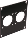 CANFORD UNIVERSAL MODULAR CONNECTION PLATE 2x MIL26, black