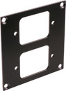 CANFORD UNIVERSAL MODULAR CONNECTION PLATE 2x IEC mains female, black