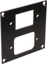 CANFORD UNIVERSAL MODULAR CONNECTION PLATE 1x IEC female, 1x male, black