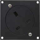 CANFORD UNIVERSAL MODULAR CONNECTION PLATE 1x 13A UK 3 pin socket, black