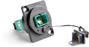 SENKO FIBRE OPTIC SC MM FEEDTHROUGH COUPLER, 'Universal' mounting, aqua