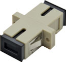 SC MM SIMPLEX PANEL COUPLER, Beige (also fits LC duplex panel cutout)