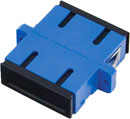 SC SM DUPLEX PANEL COUPLER, Blue (also fits LC quad panel cutout)