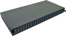 SC SM PANEL, 48 way (24x Duplex) 1U with sliding tray and fibre management, black