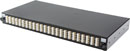 LC MM PANEL, 96 way (24x Quad) 1U with sliding tray and fibre management, black