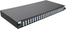 LC SM PANEL, 96 way (24x Quad) 1U with sliding tray and fibre management, black