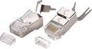 RJ45 PLUG 8P8CSXL Cat 6/6A shielded, for large cables max 8mm O.D. and 1.5mm conductor insulation