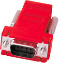 CUSTOM ADAPTER D-SUB 9 way male/RJ45, red