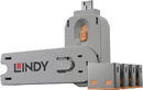 LINDY 40453 PORT BLOCKER KIT USB-A, 1x key, 4x locks, orange