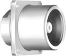 LEMO 3T TRIAX Panel socket, extended shell, square flange, open rear termination (EBC.3T.675.CTL)