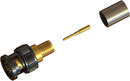 COAX CONNS 10-005-W126-FF BNC 12G UHD Male cable, crimp, 75 ohm, black, Canford SDV-F-HD (pk of 100)
