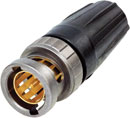 NEUTRIK NBNC75BLP9X BNC 12G UHD Male cable, rear twist, Canford SDV-I-X-LFH, Belden 1505A, 4505R