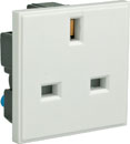 RPP EASYCLIP MODULE PE501 13A UK socket, full module, white