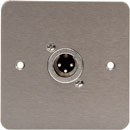 CANFORD CONNECTOR PLATE UK 1-gang, 1x XLR male, satin nickel