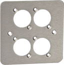 CANFORD F41SN CONNECTOR PLATE 1-gang, 4 mounting hole, satin nickel