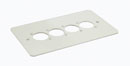 CANFORD F4W CONNECTOR PLATE 2-gang, 4 mounting holes, white