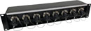 CANFORD ANGLED FIBRE RACKMOUNT CASE 100mm Deep, 2U 8x Lemo SMPTE FXW.3K plug, black